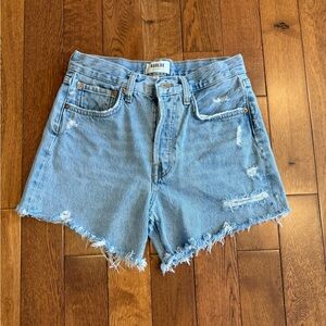 AGOLDE Women's Parker LONG Blue Vintage Jean Short (Size 24)
